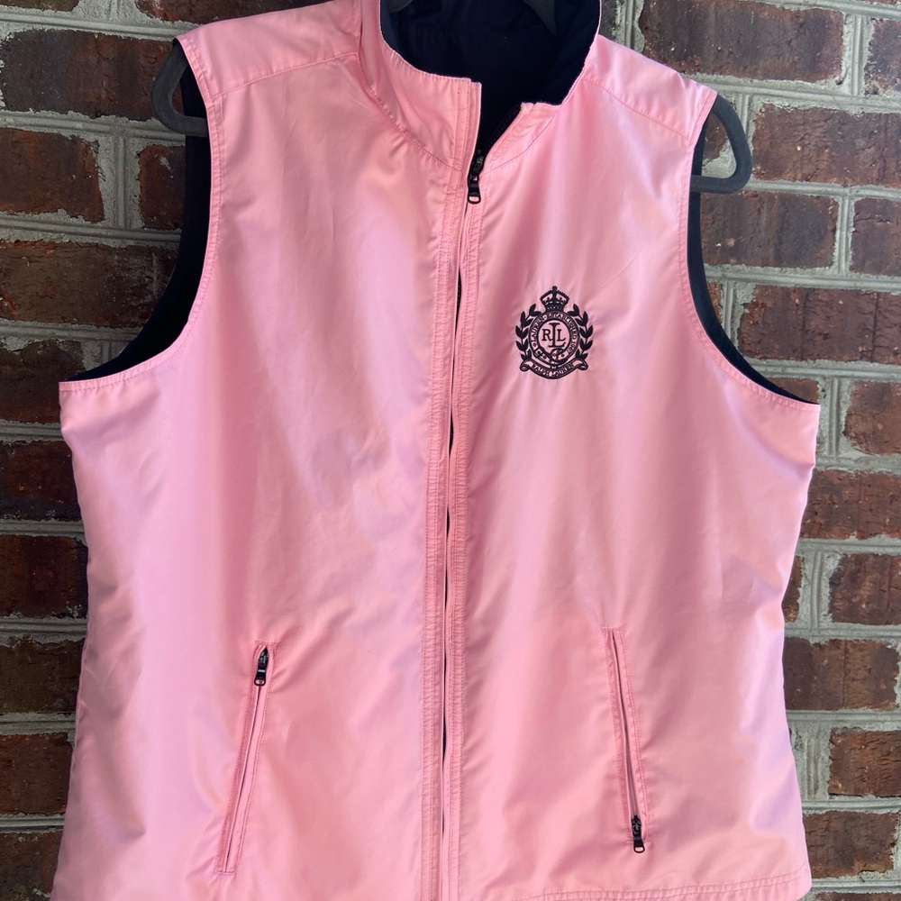 Lauren, Ralph Lauren Women’s Pink and Black Reversible Vest, Size 1X - Picture 13 of 13